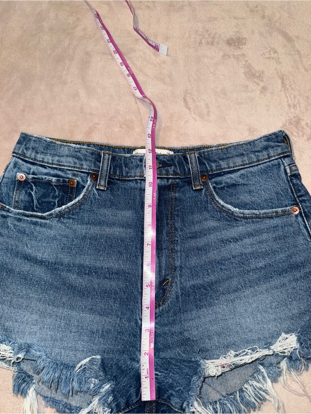 Abercrombie & fitch the mom high rise distressed short size 28 - Picture 7 of 8